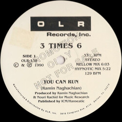 3 Times 6 / Sons Of Nippon You Can Run / Sepuku Beat USED VINYL 12INCH 33 S RPM PROMO STEREO