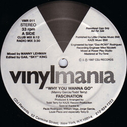 Fascination Why You Wanna Go VINYL 12" USED