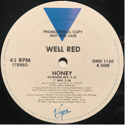 Well Red Honey USED VINYL 12INCH 45 RPM PROMO