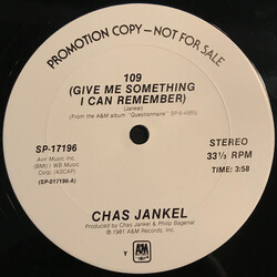 Chas Jankel 109 (Give Me Something I Can Remember) USED VINYL 12INCH 33 S RPM PROMO