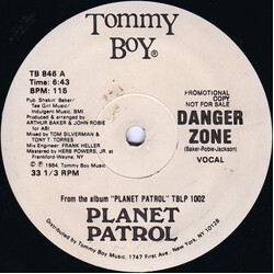 Planet Patrol Danger Zone USED VINYL 12INCH 33 S RPM PROMO