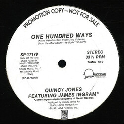 Quincy Jones / James Ingram One Hundred Ways VINYL 12" USED