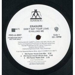 Erasure Don't Say Your Love Is Killing Me VINYL 12" USED