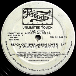 Unlimited Touch / Audrey Wheeler Reach Out (Everlasting Lover) USED VINYL 12INCH 33 S RPM PROMO STEREO