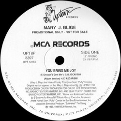 Mary J. Blige You Bring Me Joy USED VINYL 12INCH 33 S RPM PROMO