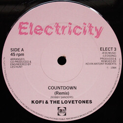 Kofi & The Love Tones Countdown (Remix) USED VINYL 12INCH 45 RPM SINGLE