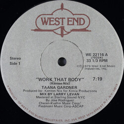 Taana Gardner Work That Body USED VINYL 12INCH 33 S RPM SINGLE STEREO