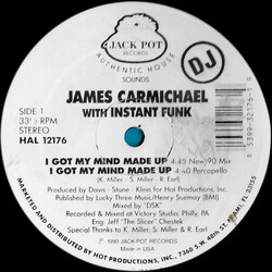 James Carmichael (2) / Instant Funk I Got My Mind Made Up USED VINYL 12INCH SINGLE 33 S RPM PROMO