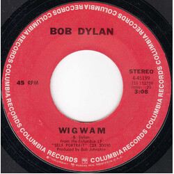 Bob Dylan Wigwam / Copper Kettle USED VINYL 7INCH 45 RPM