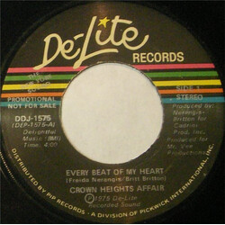 Crown Heights Affair Every Beat Of My Heart USED VINYL 7INCH 45 RPM PROMO STEREO MONO