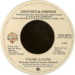 Ashford & Simpson Found A Cure USED VINYL 7INCH 45 RPM SINGLE