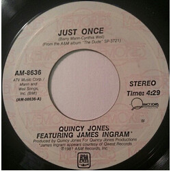 Quincy Jones / James Ingram Just Once / One Hundred Ways USED VINYL 7INCH SINGLE 45 RPM REISSUE