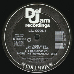 LL Cool J I Can Give You More / I Can't Live Without My Radio USED VINYL 12INCH 33 S RPM STEREO