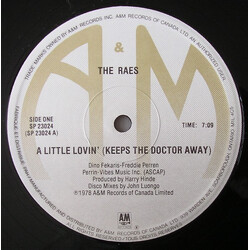The Raes A Little Lovin' (Keeps The Doctor Away) USED VINYL 12INCH 33 S RPM