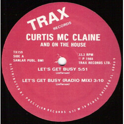 Curtis McClain / On The House Let's Get Busy USED VINYL 12INCH 33 S RPM