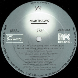 Nighthawk Eye Of The Tiger VINYL 12" USED