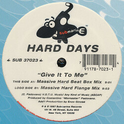 Hard Days Give It To Me USED VINYL 12INCH 45 RPM