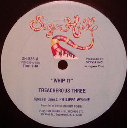 Treacherous Three Whip It USED VINYL 12INCH 33 S RPM