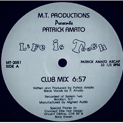 Patrick Amato Life Is Tough USED VINYL 12INCH 33 S RPM