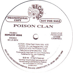 Poison Clan Action USED VINYL 12INCH 33 S RPM PROMO STEREO