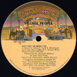 Village People Can't Stop The Music USED VINYL 12INCH 33 S RPM PROMO