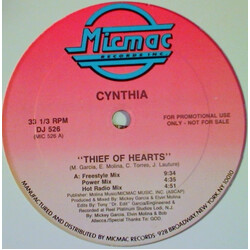 Cynthia Thief Of Hearts USED VINYL 12INCH 33 S RPM PROMO