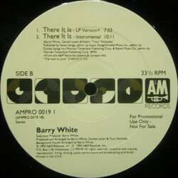 Barry White There It Is USED VINYL 12INCH PROMO 33 S RPM