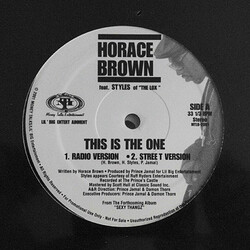 Horace Brown This Is The One USED VINYL 12INCH PROMO
