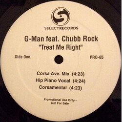 G-Man (18) / Chubb Rock Treat Me Right USED VINYL 12INCH PROMO
