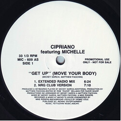 Cipriano (2) / Michelle (20) Get Up (Move Your Body) USED VINYL 12INCH 33 S RPM PROMO