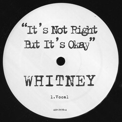 Whitney Houston It's Not Right But It's Okay USED VINYL 12INCH 33 S RPM PROMO