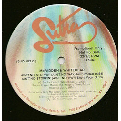 McFadden & Whitehead Ain't No Stoppin' (Ain't No Way) USED VINYL 12INCH 33 S RPM PROMO