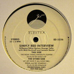 Simply Red Simply Red Interview USED VINYL 12INCH 33 S RPM PROMO STEREO