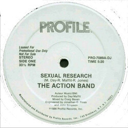 The Action Band Sexual Research USED VINYL 12INCH PROMO 33 S RPM