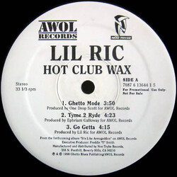 Lil' Ric It's Like Armageddon USED VINYL 12INCH PROMO SAMPLER