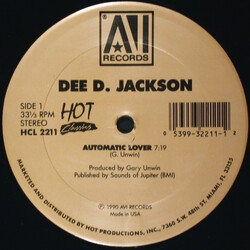 Dee D. Jackson / Seventh Avenue Automatic Lover / Miami Heat Wave USED VINYL 12INCH 33 S RPM REISSUE