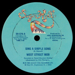 West Street Mob Sing A Simple Song / Another Muther For Ya USED VINYL 12INCH 33 S RPM SINGLE