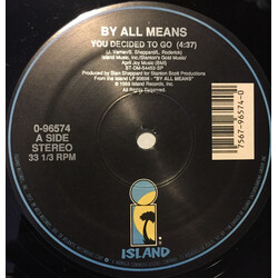 By All Means You Decided To Go / Somebody Save Me USED VINYL 12INCH 33 S RPM SINGLE