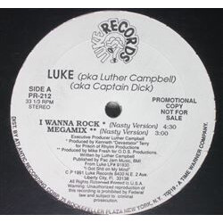 Luke / Luther Campbell / Captain D. I Wanna Rock USED VINYL 12INCH SINGLE PROMO