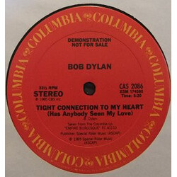 Bob Dylan Tight Connection To My Heart (Has Anybody Seen My Love) USED VINYL 12INCH SINGLE PROMO 33 S RPM