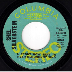 Shel Silverstein A Front Row Seat To Hear Ole Johnny Sing USED VINYL 7INCH 45 RPM PROMO