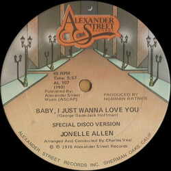 Jonelle Allen Baby, I Just Wanna Love You VINYL 12" USED