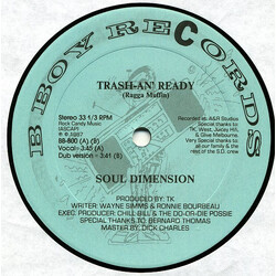 Soul Dimension Trash An' Ready USED VINYL 12INCH 33 S RPM