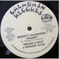The Mighty Diamonds / Three Finger Jack Kinarky USED VINYL 12INCH 33 S RPM