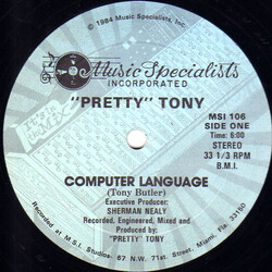 Pretty Tony Computer Language USED VINYL 12"