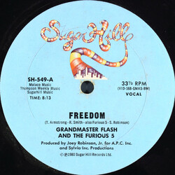 Grandmaster Flash & The Furious Five Freedom USED VINYL 12INCH 33 S RPM