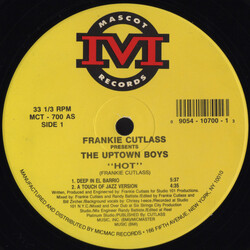 Frankie Cutlass / The Uptown Boys Hot / One Mother USED VINYL 12INCH 33 S RPM