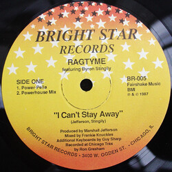 Ragtyme / Byron Stingily I Can't Stay Away USED VINYL 12INCH 33 S RPM