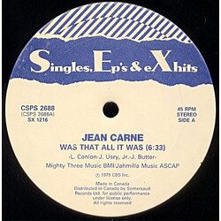 Jean Carn / Sharon Ridley Was That All It Was / Changin' USED VINYL 12INCH 45 RPM