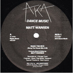 Matt Warren Bang The Box USED VINYL 12INCH 45 RPM